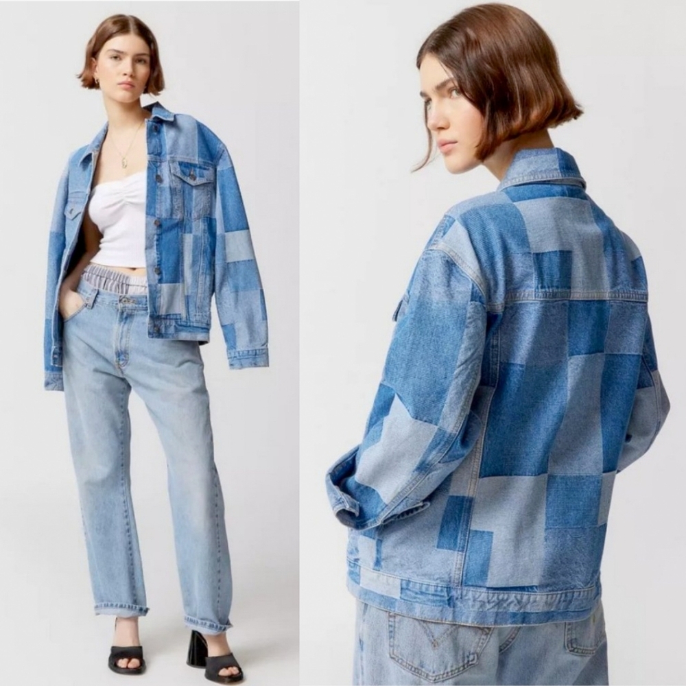 Urban Outfitters BDG Frankie Patchwork Denim Jacket NWT